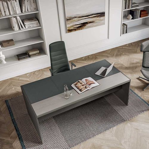 Bureau de direction - E-9 - Quadrifoglio Sistemi d'Arredo - sur pied / contemporain / en placage de bois