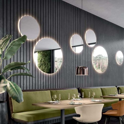 Miroir mural - ALTER EGO - Quadrifoglio Sistemi d'Arredo - pour hôtel / pour espace public / contemporain