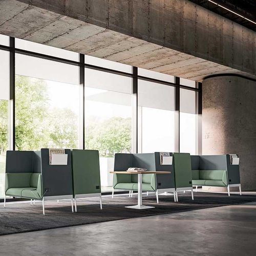 Fauteuil visiteur contemporain - ACCORD   - Quadrifoglio Sistemi d'Arredo - en tissu / en cuir / de concentration