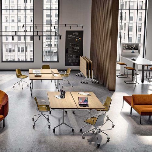 Bureau pour open space - POP-UP   - Quadrifoglio Sistemi d'Arredo - sur pied / pour 2 personnes / contemporain