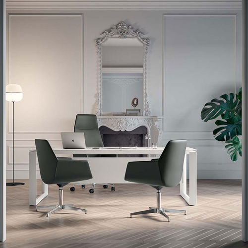 Fauteuil de direction contemporain - DUNE   - Quadrifoglio Sistemi d'Arredo - en cuir / en tissu / en mousse de polyuréthane