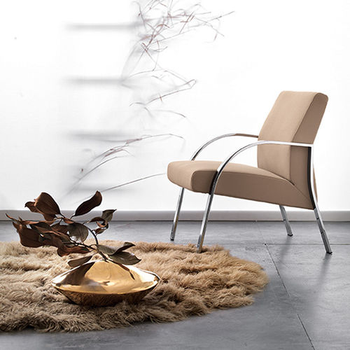 Fauteuil contemporain - OREOTTO  - VAGHI - en cuir / en métal / professionnel