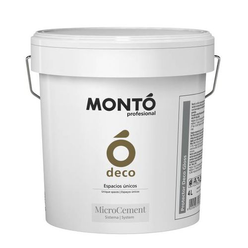 Vernis d'imperméabilisation - MICROCEMENT PROTECTOR DECO GLOSS - PINTURAS MONTO - acrylique / pour bois / pour ciment