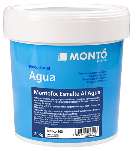 Peinture isolante thermique - MONTOFOC ACQUA - PINTURAS MONTO - de protection / d'adhérence / d'intérieur
