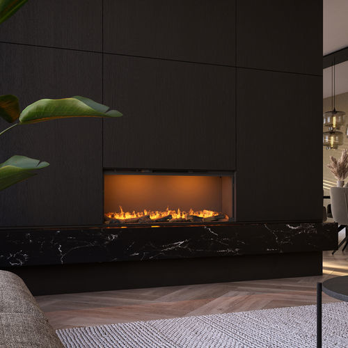 Foyer fermé électrique - E-SLIM LINEAR 1200-450 I - Faber - à 1 face / en métal / en verre