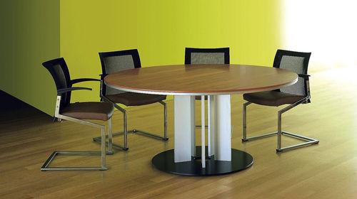 Table de réunion contemporaine - SITAGPRIME - SITAG - en bois / ronde / professionnelle