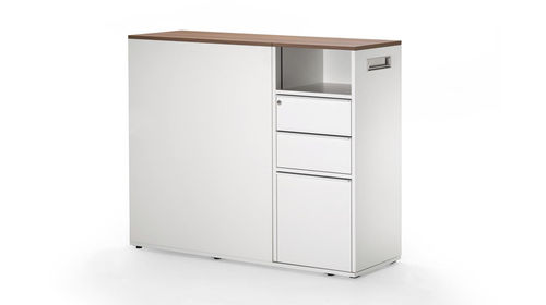Bibliothèque basse - ORGATOWER - SITAG - contemporaine / pour bureau / en bois