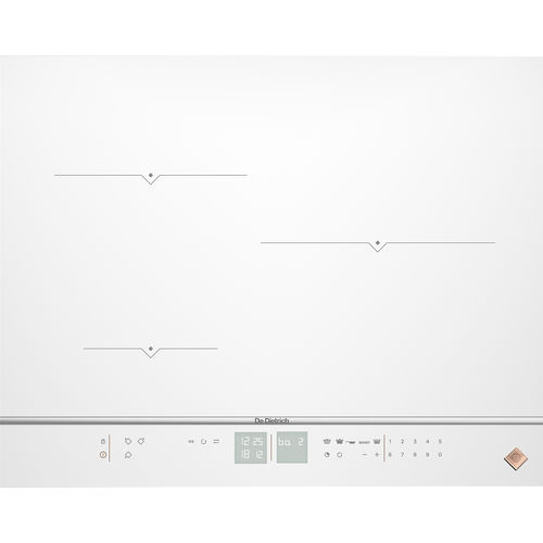 Table de cuisson à induction - DPI7572W - DE DIETRICH ELECTROMENAGER - 3 foyers / encastrable / avec manettes
