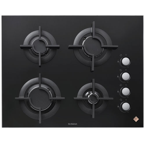 Table de cuisson à gaz - DPG7640B - DE DIETRICH ELECTROMENAGER - 4 foyers / encastrable / avec manettes