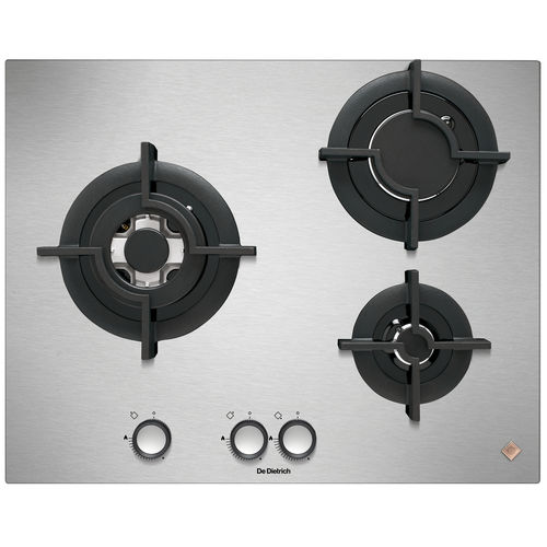 Table de cuisson à gaz - DPE7549XF - DE DIETRICH ELECTROMENAGER - 3 foyers / encastrable / avec manettes