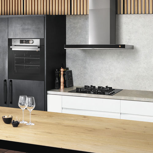 Hotte murale - DHB7963X - DE DIETRICH ELECTROMENAGER - avec éclairage intégré