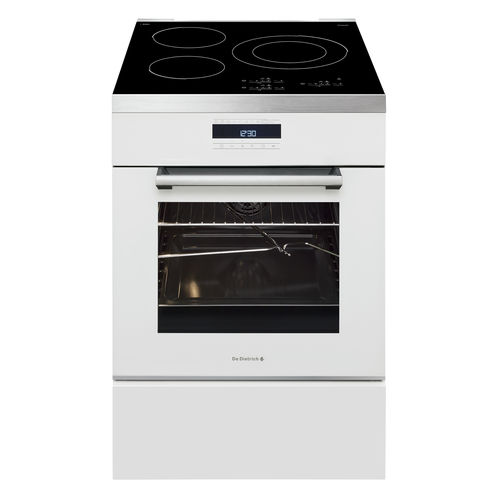 Cuisinière à induction - DCI1583W - DE DIETRICH ELECTROMENAGER - 3 foyers / 1 four / à pyrolyse