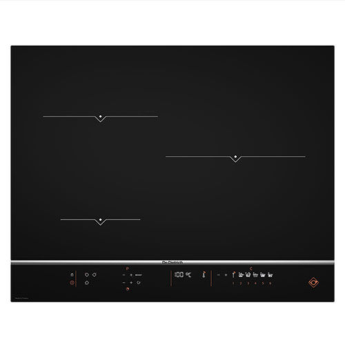Table de cuisson à induction - DPI7570XT - DE DIETRICH ELECTROMENAGER - 3 foyers / encastrable / avec commandes tactiles