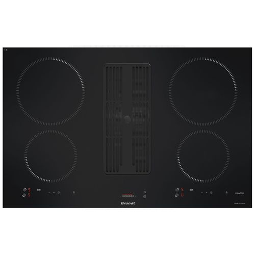 Table de cuisson à induction - BPI384BH - Brandt - 4 foyers / encastrable / avec commandes tactiles