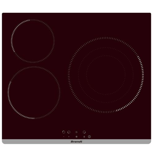Table de cuisson à induction - BPV6322B - Brandt - vitrocéramique / 3 foyers / encastrable