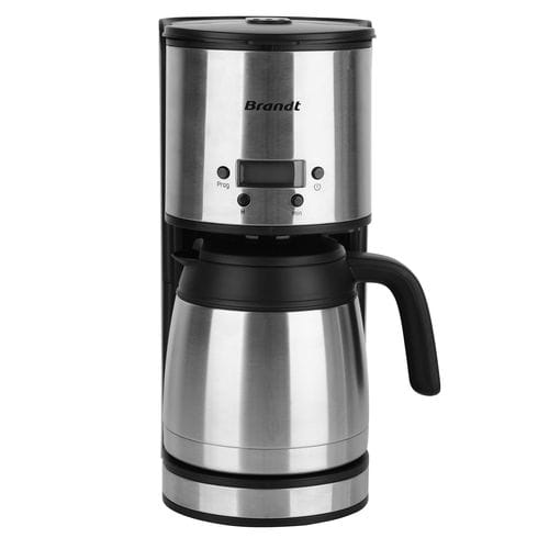 Machine à café à filtre - CAF1512TH - Brandt - automatique / argentée / avec écran TFT-LCD
