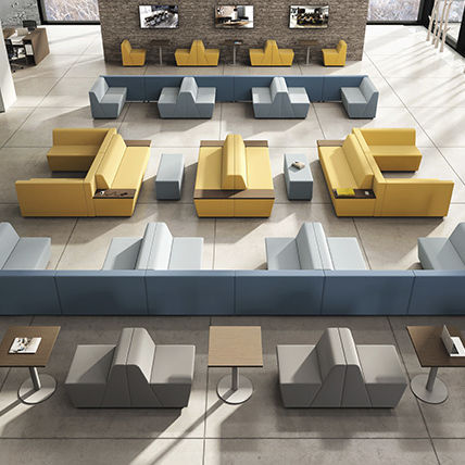 Canapé modulable - INVITE - Office Furniture Group - contemporain / en mousse de polyuréthane / gris