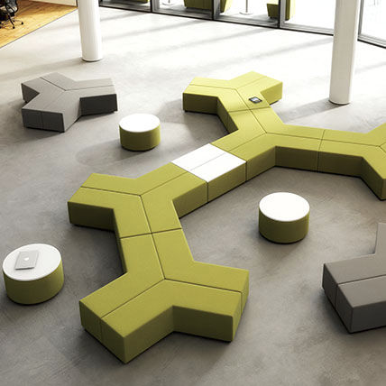 Banquette modulable - VIBE - Office Furniture Group - contemporaine / en mousse de polyuréthane / en contreplaqué