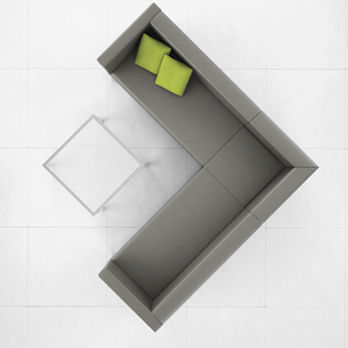 Canapé modulable - INFINITY - Office Furniture Group - contemporain / en cuir / marron