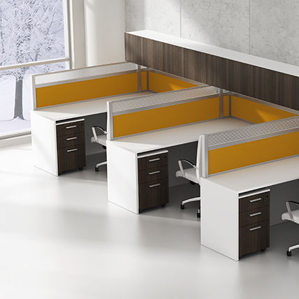 Bureau pour open space - MODERN+PANELX - Office Furniture Group - contemporain / en stratifié / avec rangement