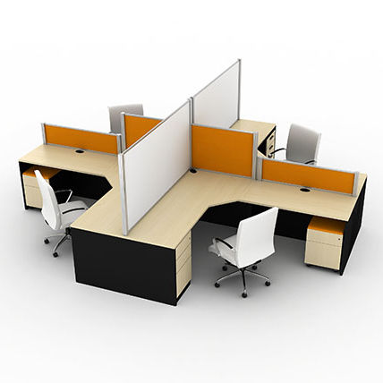 Séparateur de bureau sur bureau - MODERN+PANELX - Office Furniture Group - en tissu / stratifié / en plastique