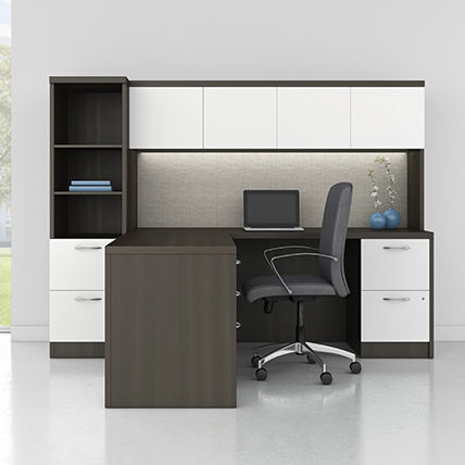 Bureau pour open space - MODERN ENHANCED - Office Furniture Group - contemporain / en bois / d'angle