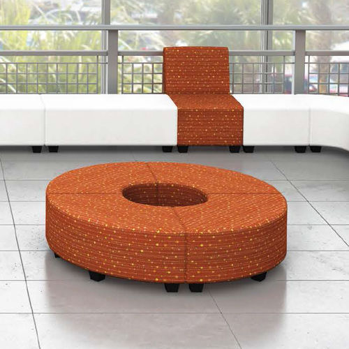 Pouf contemporain - VERSA - Office Furniture Group - en tissu / en cuir / en bois