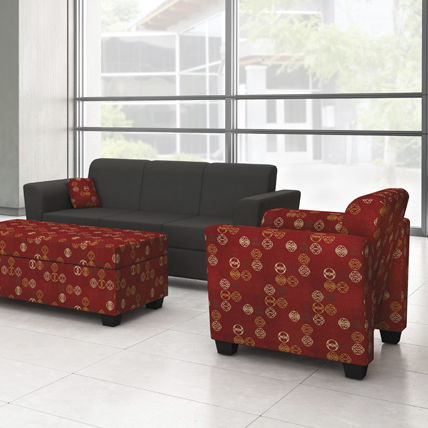 Canapé contemporain - PORTICO - Office Furniture Group - en tissu / en cuir / marron