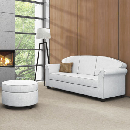 Canapé contemporain - CELEBRITY - Office Furniture Group - en tissu / en cuir / blanc