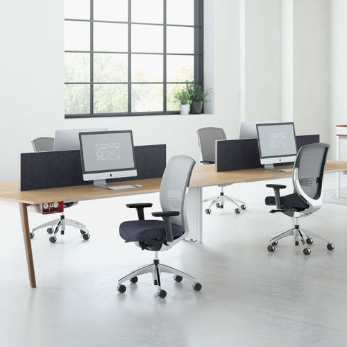 Séparateur de bureau auto-portant - KORE® - KIMBALL Office - en métal / de protection / gris