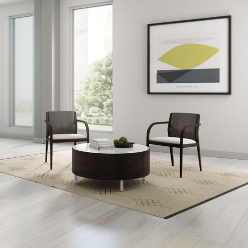 Chaise visiteur contemporaine - ABBOTT™ - KIMBALL Office - d'intérieur / en tissu / en bois