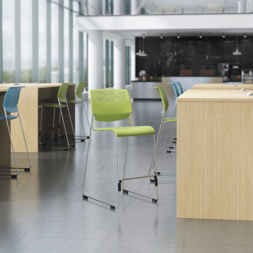 Chaise visiteur contemporaine - POLY™ - KIMBALL Office - d'intérieur / en résille / en chrome