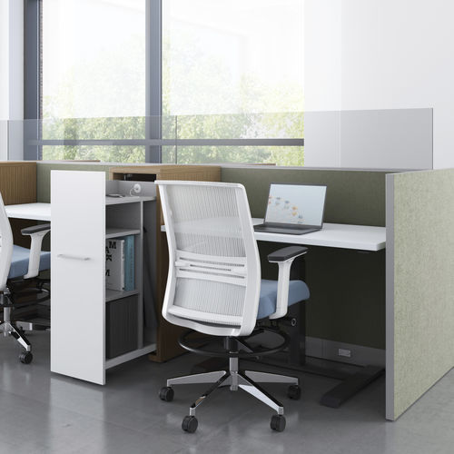 Bureau pour open space - FOOTPRINT® - KIMBALL Office - sur pied / pour 2 personnes / contemporain