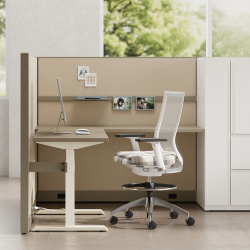Séparateur de bureau au sol - ETARRAN™ - KIMBALL Office - auto-portant / en tissu / en métal