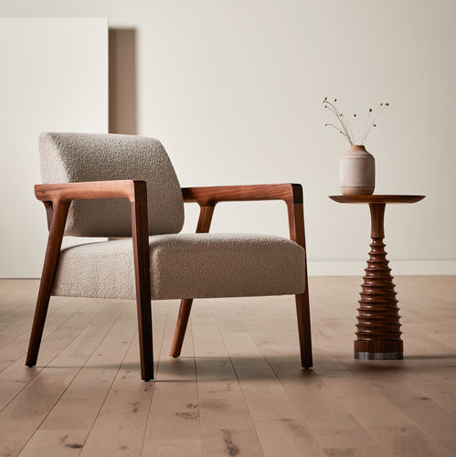 Fauteuil contemporain - THATCHER - KIMBALL Office - en tissu / en bois / bridge