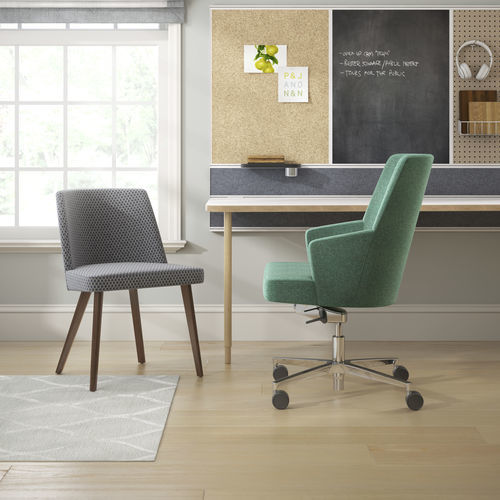 Chaise contemporaine - NATE & NATTY® - KIMBALL Office - d'intérieur / en tissu / avec piètement en bois