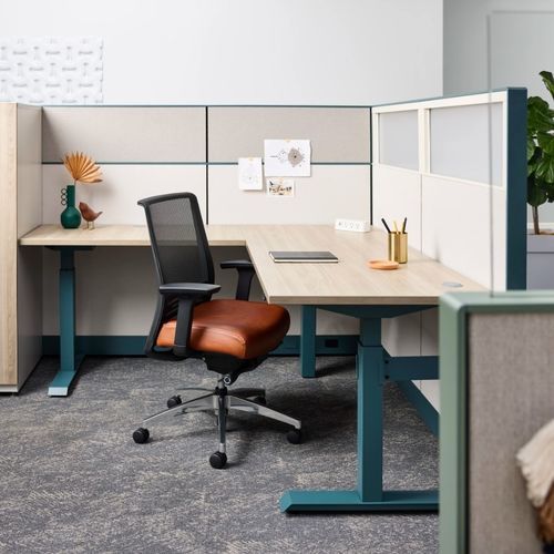 Système de bureau pour open space - ETARRAN&reg; - KIMBALL Office - sur pied / multiplace / contemporain