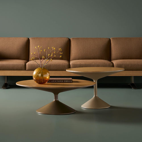 Table basse contemporaine - LAKEN - DAVIS - en métal / avec piètement en métal / ronde