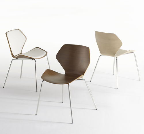 Chaise visiteur contemporaine - GINKGO - DAVIS - d'intérieur / en contreplaqué moulé / tapissée