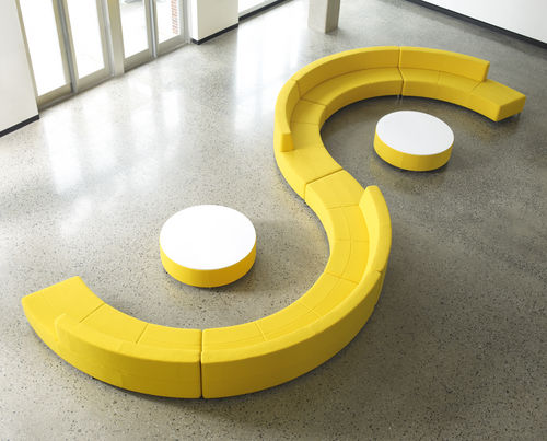Banquette modulable - KONTOUR - DAVIS - contemporaine / en tissu / pour établissement public