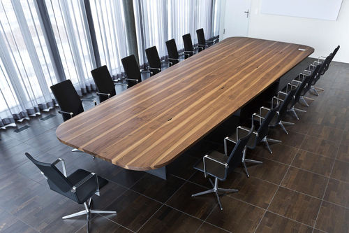Table de conférence contemporaine - TIX - DAVIS - en bois massif / rectangulaire / professionnelle