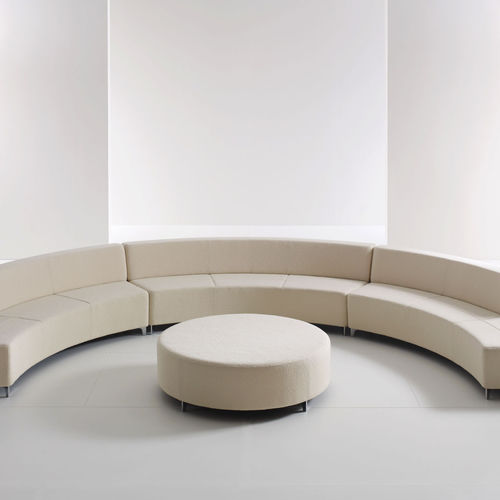 Table basse contemporaine - KONTOUR - DAVIS - en tissu / ronde / professionnelle