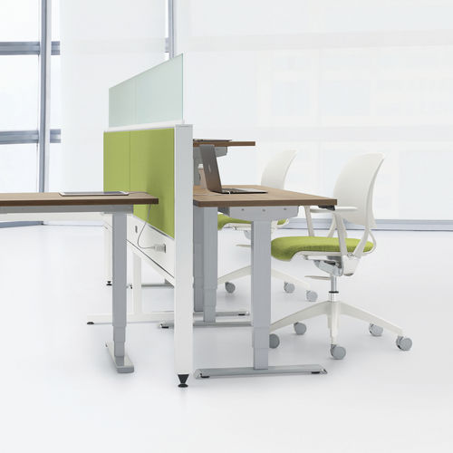 Séparateur de bureau sur bureau - INTELLI BEAM™ - GLOBAL totaloffice - en verre / modulable