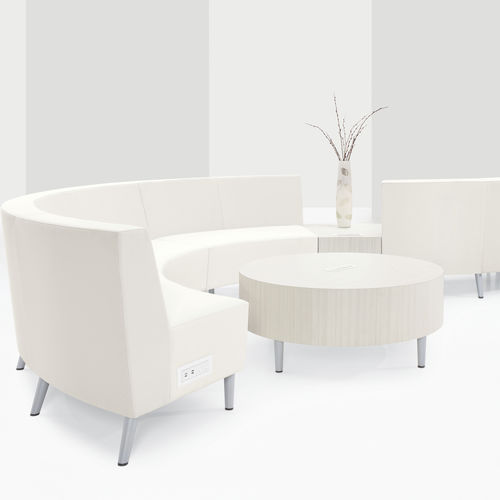 Table basse contemporaine - RIVER™ - GLOBAL totaloffice - en stratifié / avec piètement en métal / rectangulaire