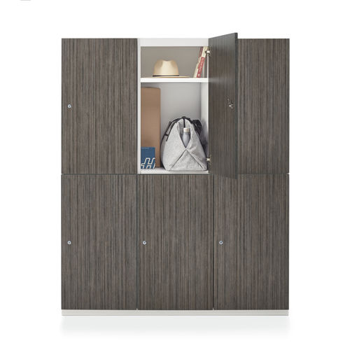 Casier vestiaire en bois - LL1866S13RN - GLOBAL totaloffice - professionnel / sécurisé