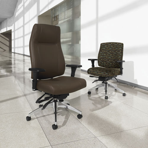 Fauteuil de direction contemporain - TRIUMPH® - GLOBAL totaloffice - en cuir / en tissu / en aluminium poli