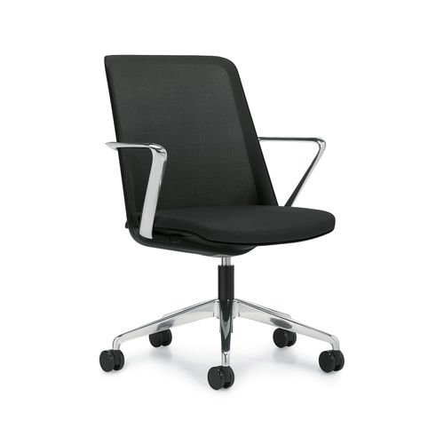 Fauteuil de bureau contemporain - PREFER™ - GLOBAL totaloffice - en résille / en aluminium poli / tapissé