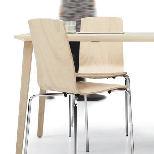 Chaise visiteur contemporaine - SAS™ - GLOBAL totaloffice - d'intérieur / en bois / tapissée