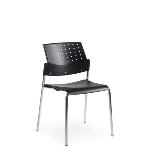 Chaise visiteur contemporaine - SONIC™ - GLOBAL totaloffice - d'intérieur / en résille / en bois de feuillus