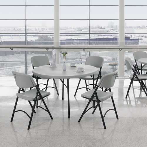 Table à manger contemporaine - LITE LIFT II - GLOBAL totaloffice - en polypropylène / avec piètement en acier / rectangulaire